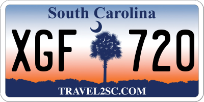 SC license plate XGF720