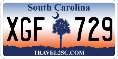 SC license plate XGF729
