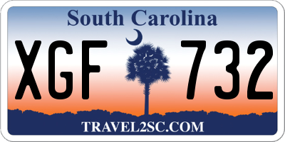 SC license plate XGF732