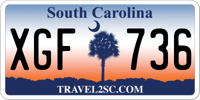 SC license plate XGF736