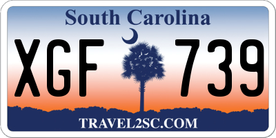 SC license plate XGF739