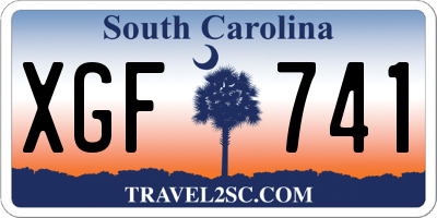SC license plate XGF741