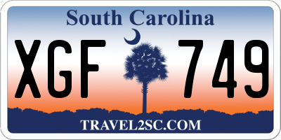 SC license plate XGF749