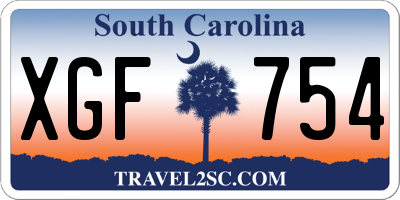 SC license plate XGF754