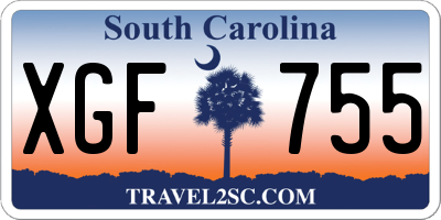 SC license plate XGF755