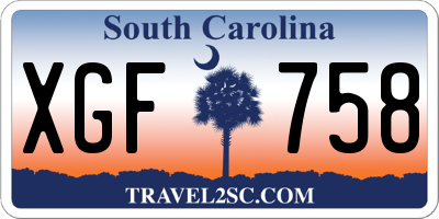 SC license plate XGF758