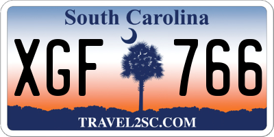 SC license plate XGF766