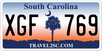 SC license plate XGF769