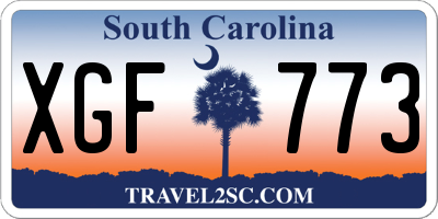 SC license plate XGF773