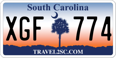 SC license plate XGF774