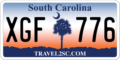 SC license plate XGF776