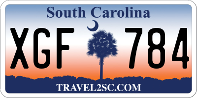 SC license plate XGF784