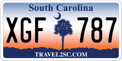 SC license plate XGF787
