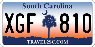 SC license plate XGF810