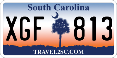 SC license plate XGF813
