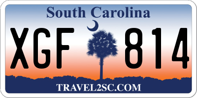 SC license plate XGF814