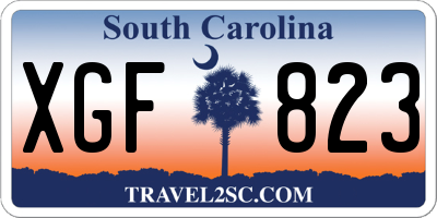 SC license plate XGF823