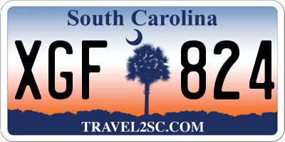 SC license plate XGF824
