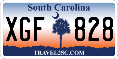SC license plate XGF828