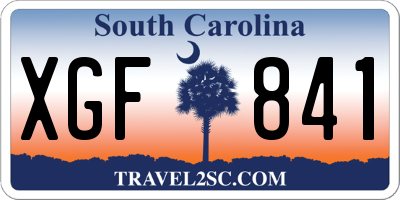 SC license plate XGF841
