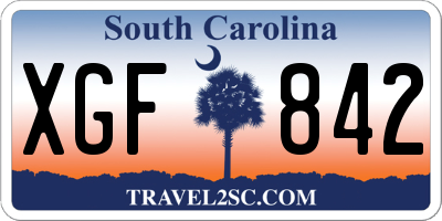 SC license plate XGF842
