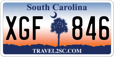 SC license plate XGF846