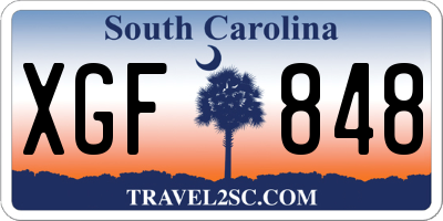 SC license plate XGF848