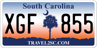 SC license plate XGF855