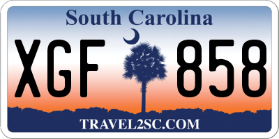 SC license plate XGF858