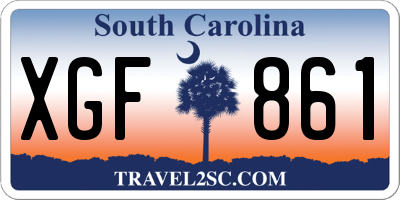 SC license plate XGF861