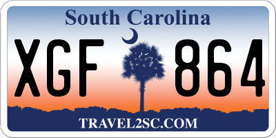 SC license plate XGF864