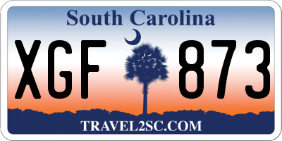 SC license plate XGF873