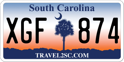SC license plate XGF874