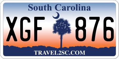 SC license plate XGF876