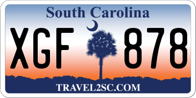 SC license plate XGF878