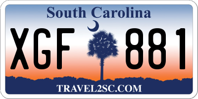 SC license plate XGF881