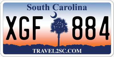 SC license plate XGF884