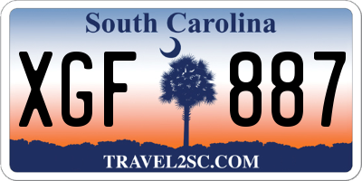 SC license plate XGF887