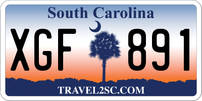 SC license plate XGF891