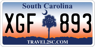 SC license plate XGF893
