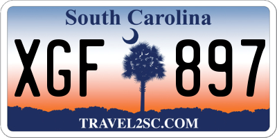 SC license plate XGF897