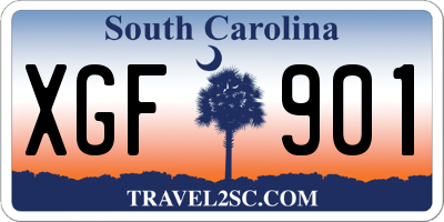 SC license plate XGF901