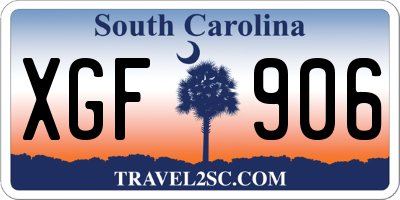 SC license plate XGF906