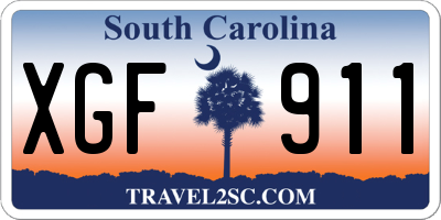 SC license plate XGF911