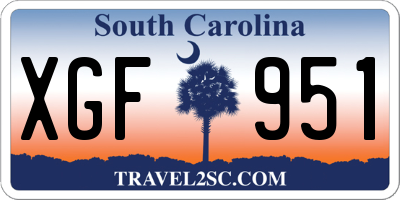 SC license plate XGF951