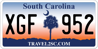 SC license plate XGF952