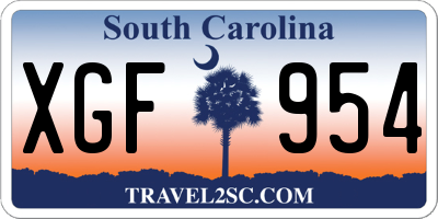 SC license plate XGF954