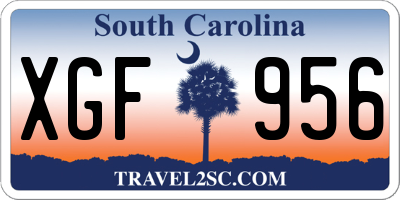 SC license plate XGF956