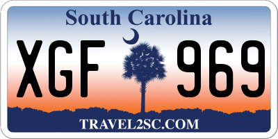 SC license plate XGF969