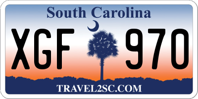 SC license plate XGF970